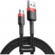 Baseus Cafule Braided USB 2.0 to micro USB Cable Μαύρο/Κόκκινο 2m (CAMKLF-C91)