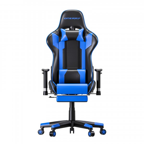 Oneray Black-Blue Chair Gaming με υποπόδιο (D0921-F)	