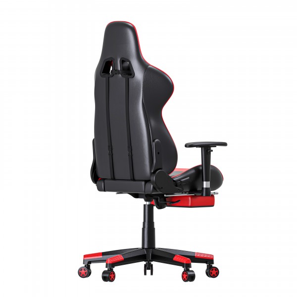 Oneray Black-Red Chair Gaming με υποπόδιο (D0921-F)
