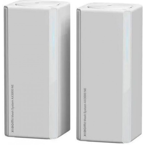 Xiaomi Mesh System AX3000 Access Point Wi‑Fi 6 Dual Band (2.4 & 5GHz) σε Διπλό Kit Λευκό