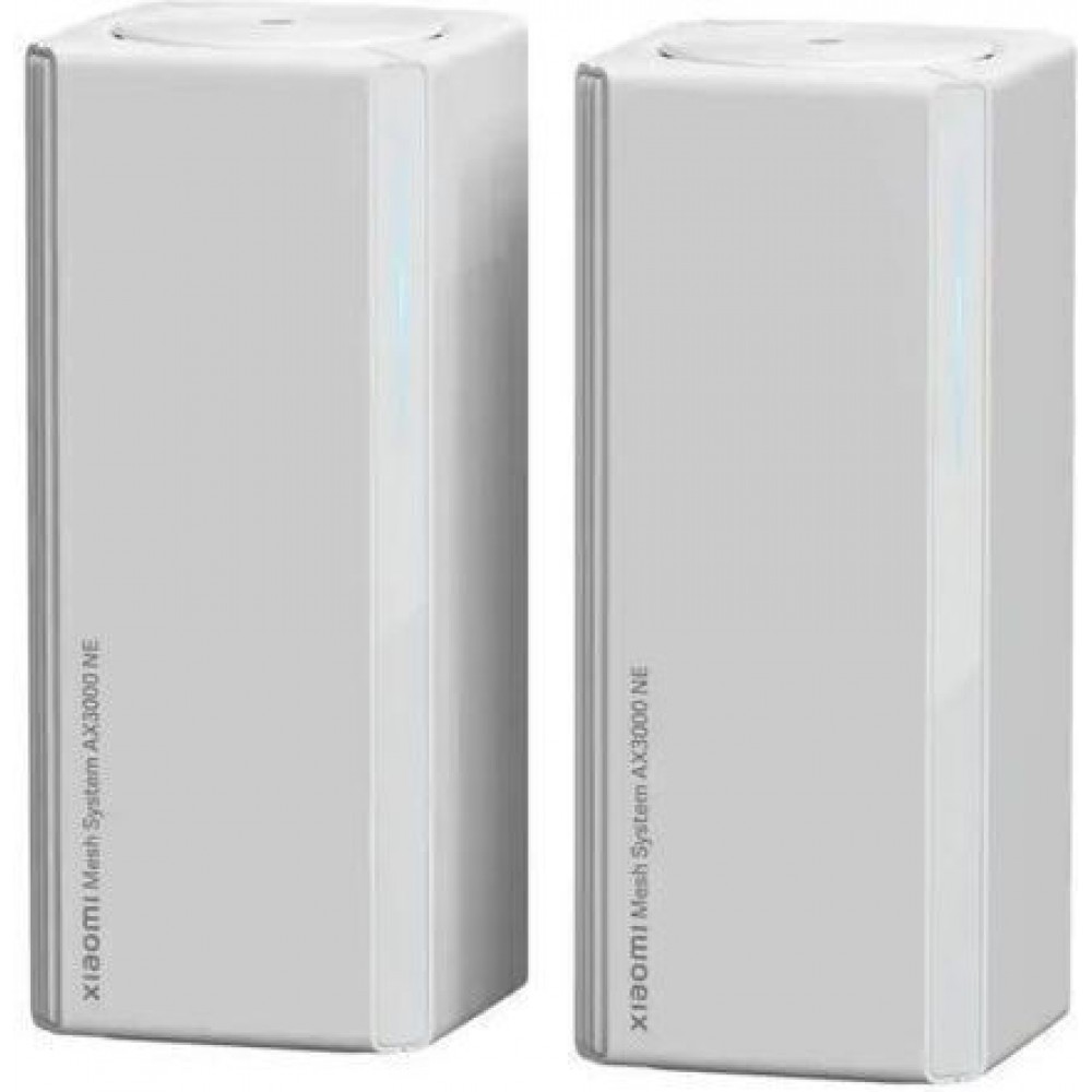 Xiaomi Mesh System AX3000 Access Point Wi‑Fi 6 Dual Band (2.4 & 5GHz) σε Διπλό Kit Λευκό