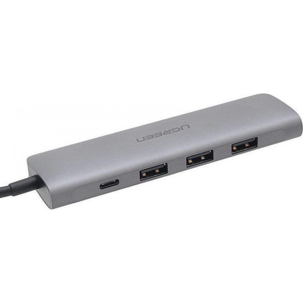 Ugreen Αντάπτορας - 100W PD hub 5in1 USB-C to HDMI 4K, 3xUSB 3.0 (50209)