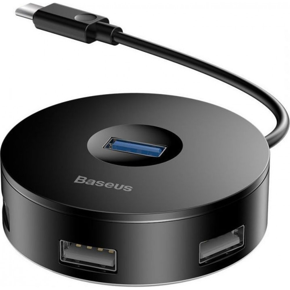 Baseus HUB round box adapter Type-C to USB3.0*1+USB 2.0*3 + Micro USB Black CAHUB-G01