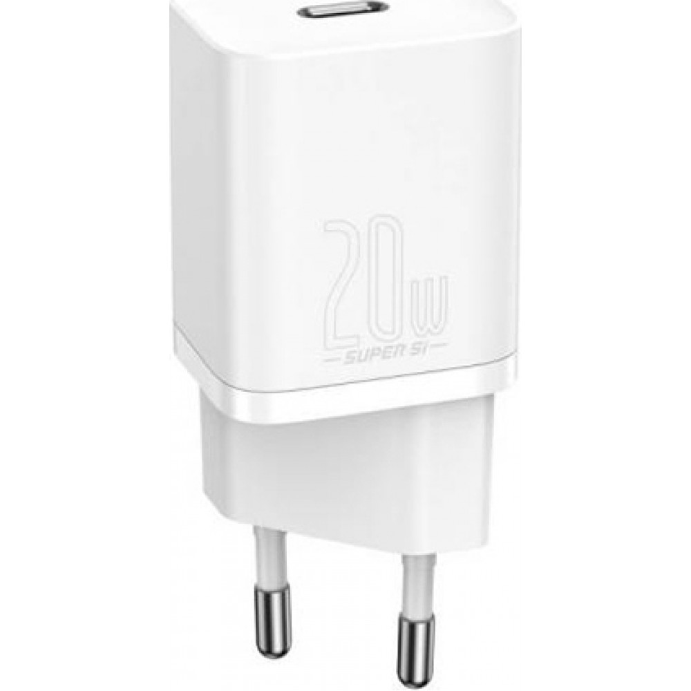 Baseus USB-C Wall Adapter Λευκό (Super Si 20W CCSUP-B02) White
