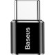Baseus CAMOTG-01 Adapter Micro USB female to USB Type C male Black