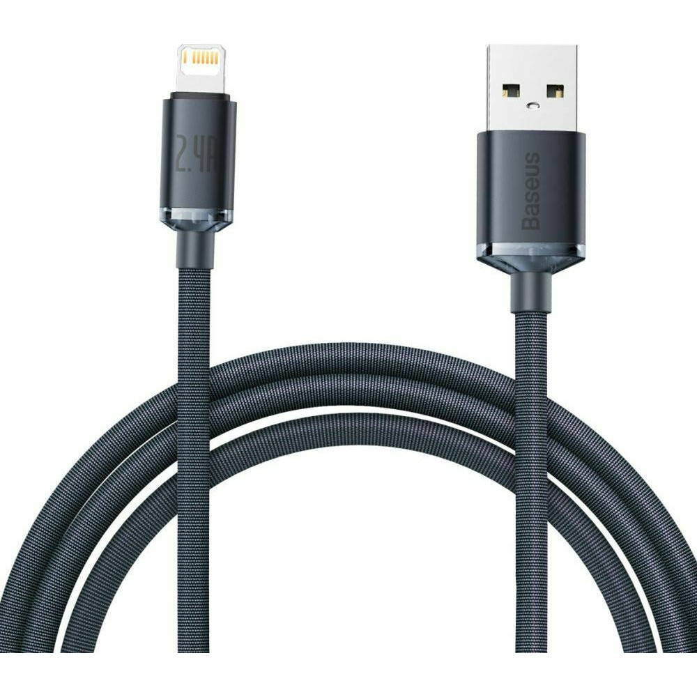 Baseus crystal shine series fast charging data cable USB Type A to Lightning 2.4A 2m black (CAJY000101)