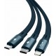 Baseus Bright Mirror 3-in-1 cable USB For M+L+T 3.5A 1.2m (blue)