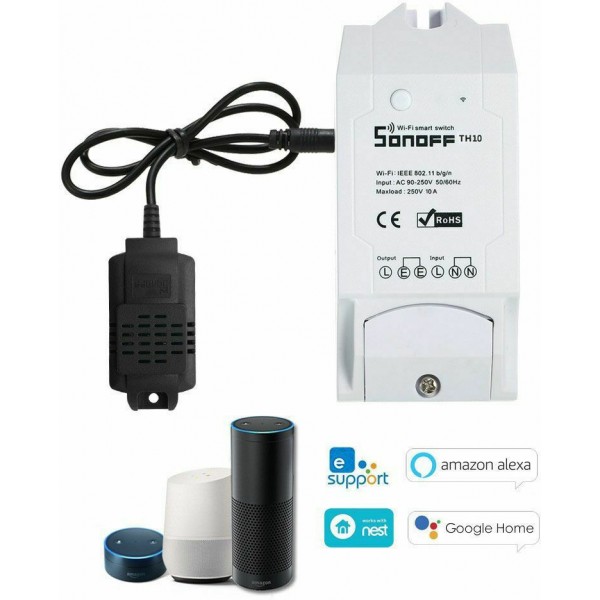 Sonoff Aισθητήρας θερμοκρασίας & Υγρασίας WiFi 2.5mm μαύρος SNF-SI7021