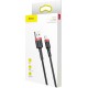 Baseus Cafule Braided USB to Lightning Cable Black/Red 1m (CALKLF-B19)