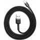 Baseus Cafule Braided USB to Lightning Cable Μαύρο 1m (CALKLF-BG1)