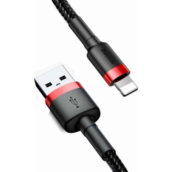 Baseus Cafule Braided USB to Lightning Cable Black/Red 2m (CALKLF-C19) (BASCALKLF-C19) Baseus Cafule Braided USB to Lightning Cable Black/Red 2m (CALKLF-C19) (BASCALKLF-C19)