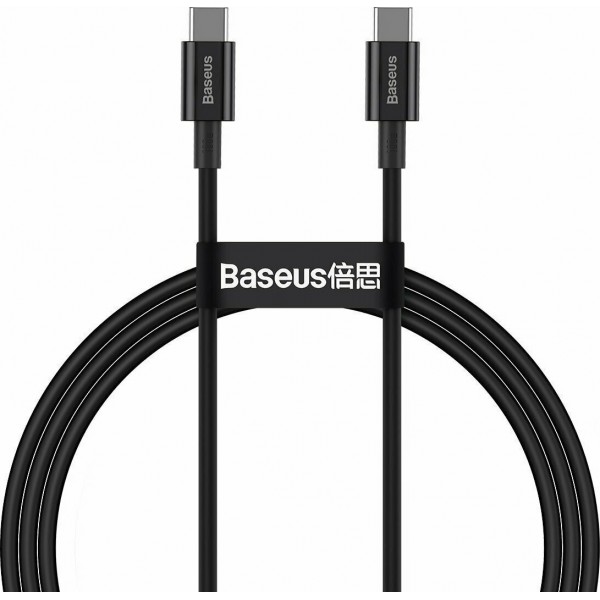 Baseus Superior USB 2.0 Cable USB-C male - USB-C male Μαύρο 1m (CATYS-B01)