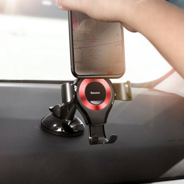 Baseus Osculum Gravity Car Mount Dashboard Windshield Phone Bracket Holder black-red (SUYL-XP09) Baseus Osculum Gravity Car Mount Dashboard Windshield Phone Bracket Holder black-red (SUYL-XP09)