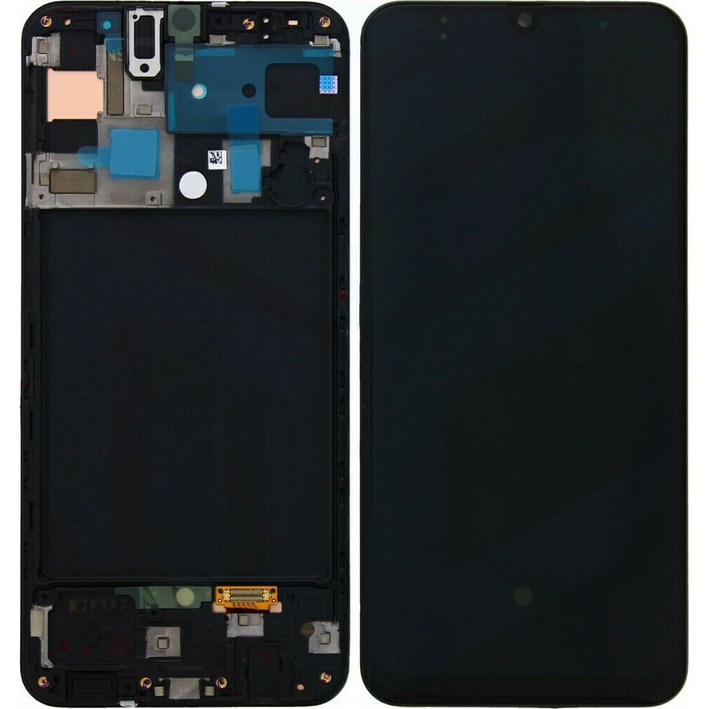 Οθόνη με Μηχανισμό Αφής και Πλαίσιο για Galaxy A50 (Μαύρο)
