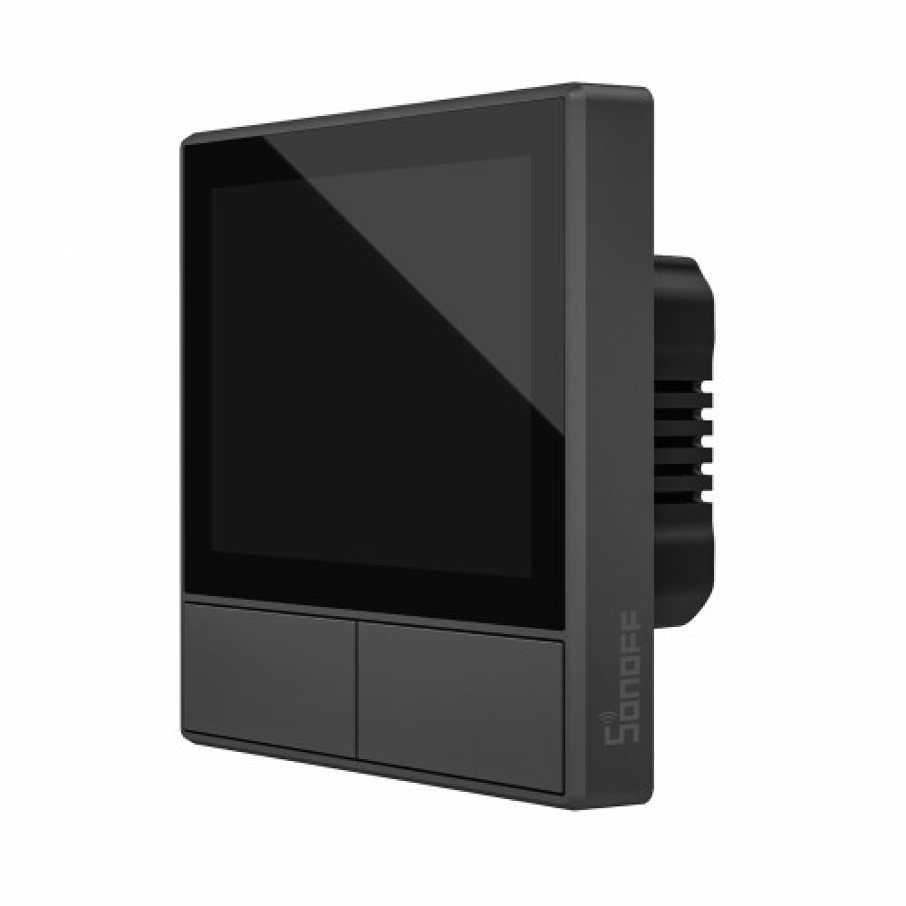 Sonoff NSPanel Χωνευτός Διακόπτης Τοίχου Wi-Fi Οθόνη με Πλαίσιο και Δύο Πλήκτρα Αφής Μαύρος
