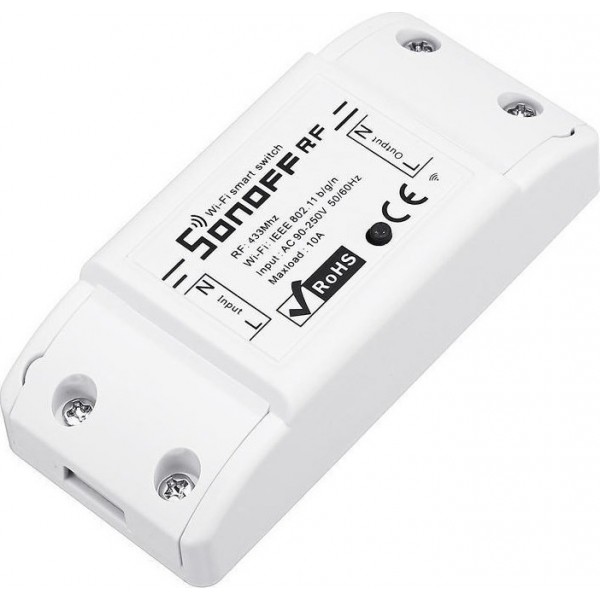 Sonoff RF2 Smart Ενδιάμεσος Διακόπτης με Wi-Fi και RF σε Λευκό Χρώμα Sonoff RF2 Smart Ενδιάμεσος Διακόπτης με Wi-Fi και RF σε Λευκό Χρώμα