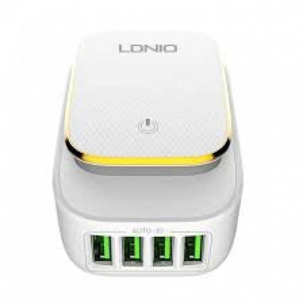 Ldnio Φορτιστής με 4 Θύρες USB-A και Καλώδιο Lightning Λευκός (A4405) Ldnio Φορτιστής με 4 Θύρες USB-A και Καλώδιο Lightning Λευκός (A4405)