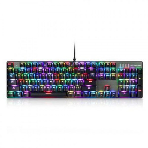 Motospeed CK104 Keyboard Ασημί (Blue switches) US