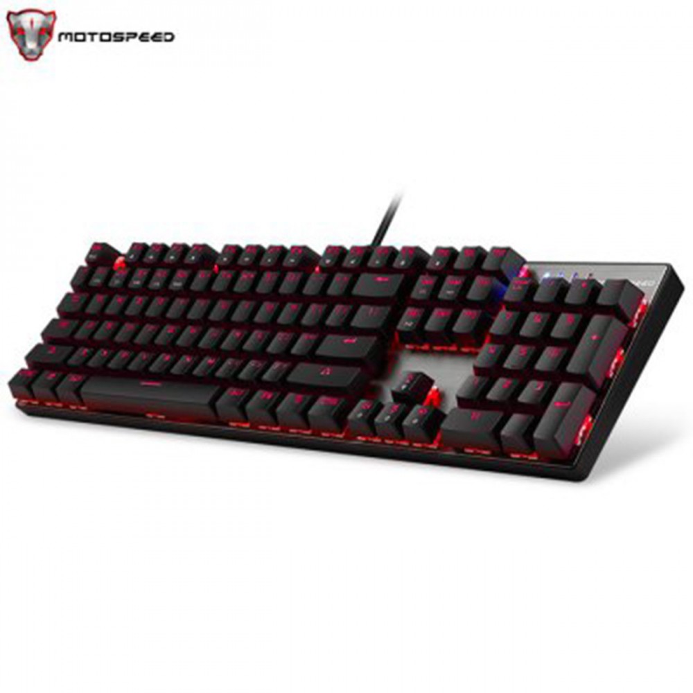 Motospeed CK104 Keyboard Ασημί (Red switches) US