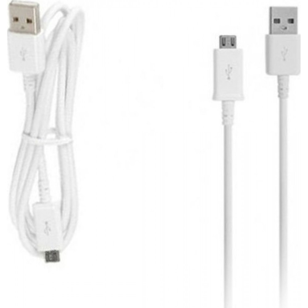 Samsung Regular USB 2.0 to micro USB Cable Λευκό 1m (ECB-DU4AWE)